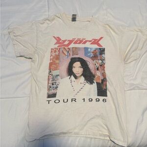 Gildan Heavy Cotton Tee - White with Pink/Red Print